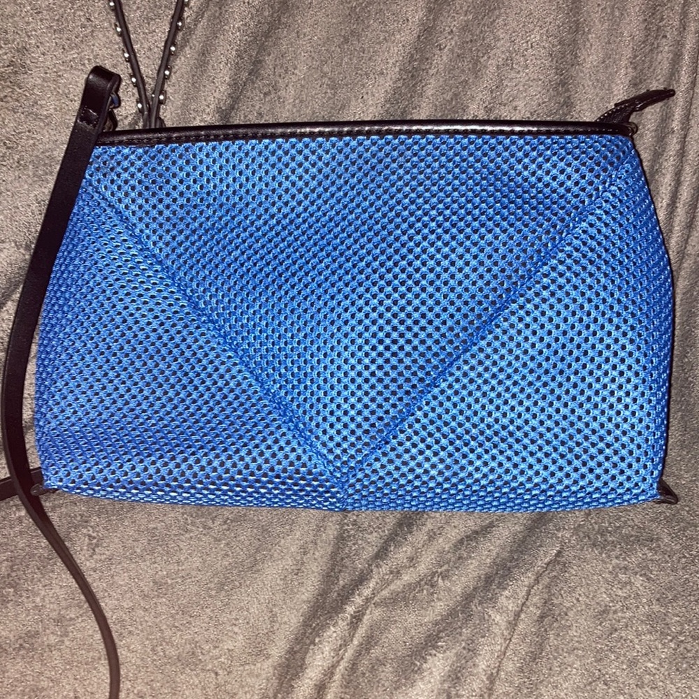 Zara clutch purse royal blue mesh